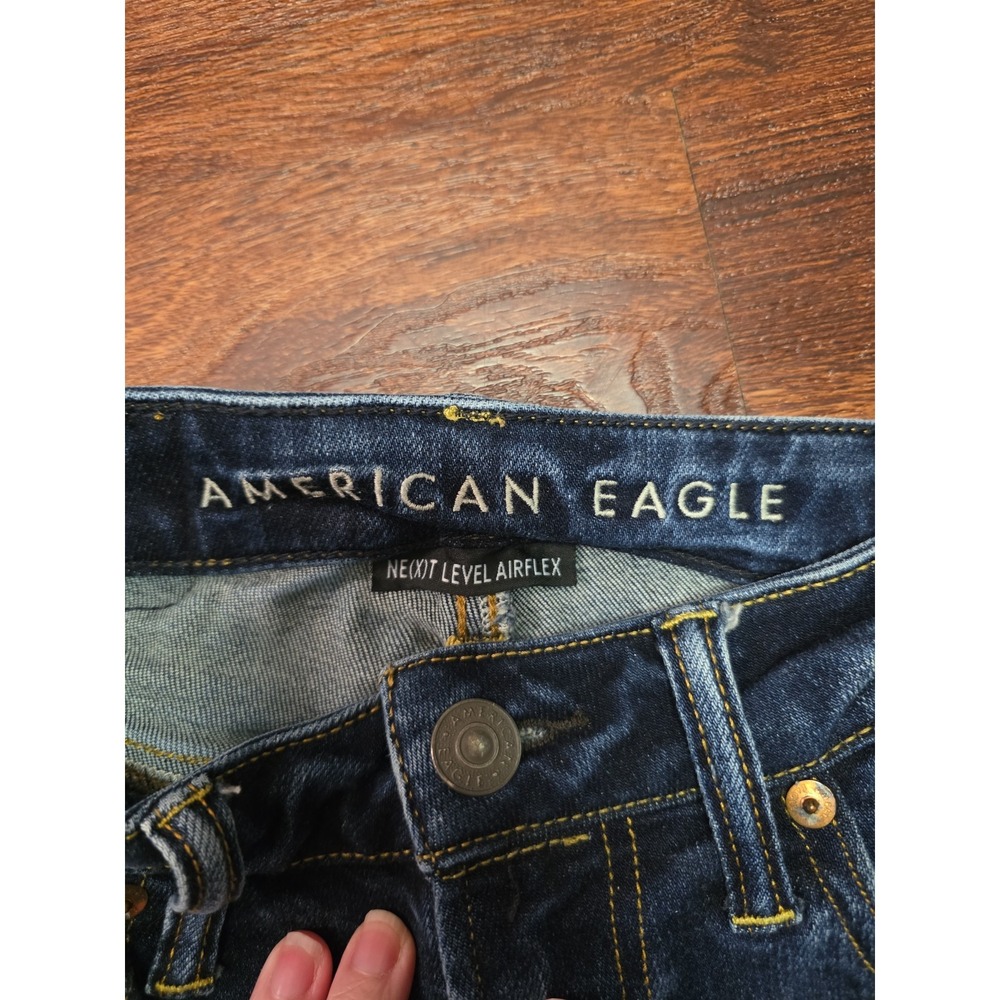American Eagle Slim Taper Ne(x)t Level Airflex Dark Wash Jeans Mens 26x30 - Picture 2 of 5